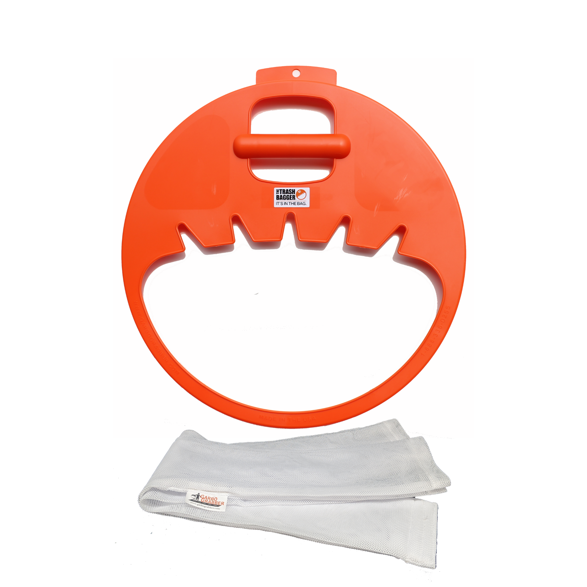 orange pick up tool with net bag