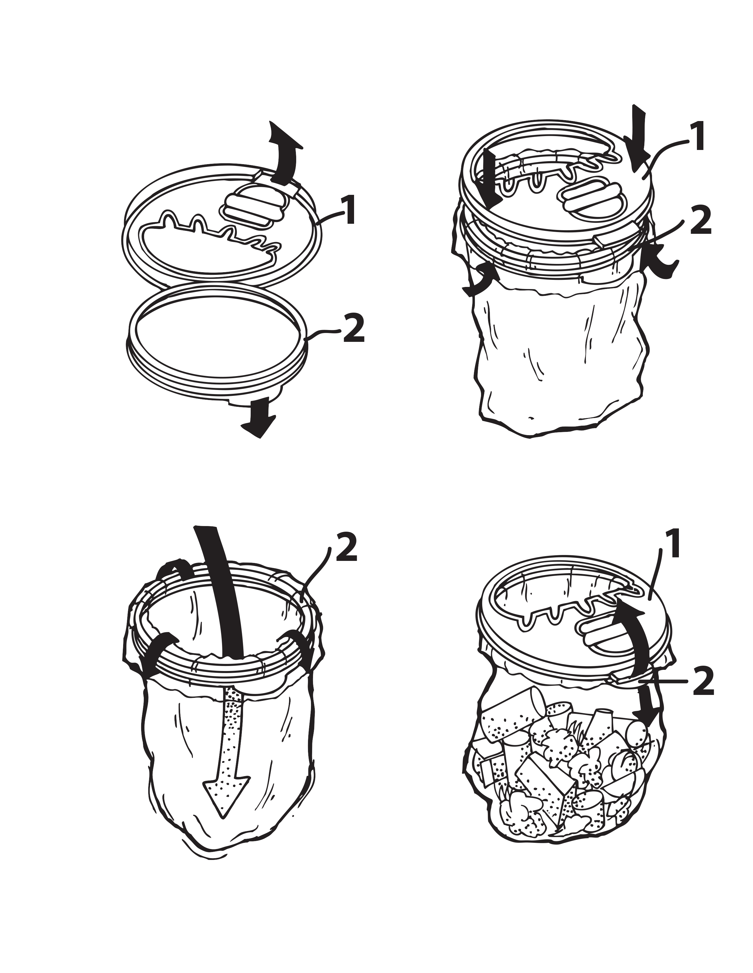 drawings of the trash bagger