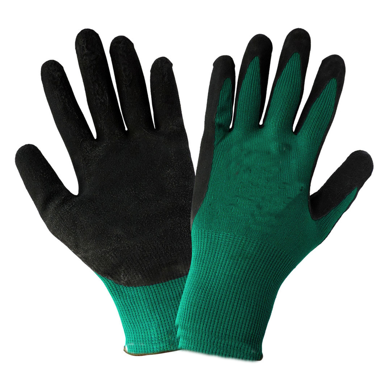 green safety work gloves